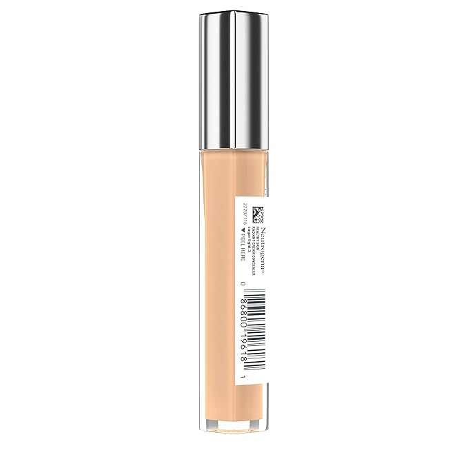 Neutrogena Healthy Skin Radiant Brightening Cream Concealer with Peptides & Vitamin E Antioxidant,Lightweight Perfecting Concealer Cream,Non-Comedogenic,Sugar Light 03 with warm undertones,0.24 oz