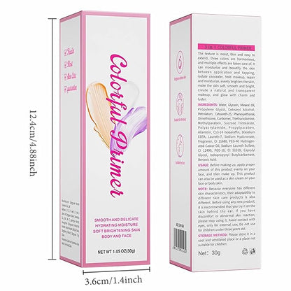 Hydrating Makeup Primer For Face, 3 In 1 Face Primer Transparent Makeup Base Isolation Cream, Long Lasting Smoothing Moisturizing Oil Free Natural Sheer Effect