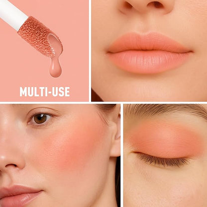 FV Liquid Blush, Long Lasting Buildable Cream Cheek Tint with High-Pigment Color, Weightless Blendable Formula for Natural Dewy Finish (Believe)