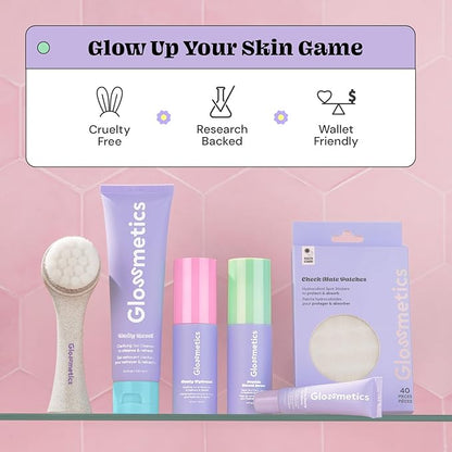 Glossmetics Strawberry Crème Lip Glaze - Overnight Lip Mask for Dry Lips. Fruit Butter Lip Mask, Hydrating and Moisturizing Lip Balm for Soft, Smooth Lips. Pink, 10ml