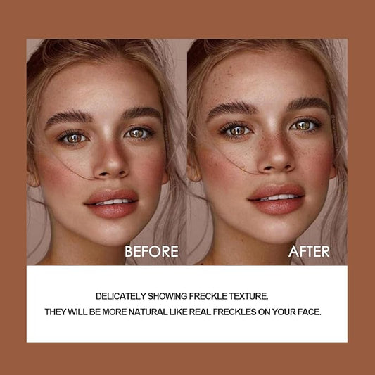 2 Pack Freckle Pen,Liquid Face Fake Freckles Makeup Pen to Create Natural Freckle Makeup and Freck beauty,Fake Freckles Waterproof for Lifelike Sunkissed Makeup,Mole Pen (01Light+02Medium)