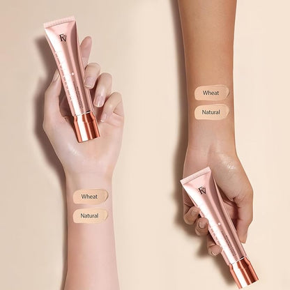 FV Flawless Matte Liquid Foundation, Full Coverage & Oil-Free Foundation Makeup, Hydrating Formula, Long-Wear Foundation for All Skin Types (Wheat, 1.05FL.OZ)