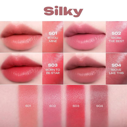 Peripera Slip On My Lip 10 Colors, Long-Lasting Shine Slim Lipstick, Slick Lip Crayon, Long Lasting, Satin, Matte, Glowy Korean Lip, K Beauty (S02 WORK THE BEST, One Size)
