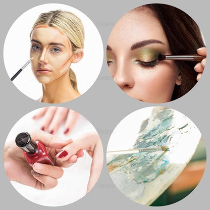 AUEAR, 2 Pack Hand Makeup Mixing Palette Handheld Clear Cosmetic Nail Art Manicure with Pieces Spatula for Foundation