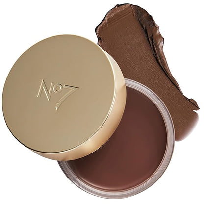 No7 Pro Artist Soft Glow Cream Bronzer - Blendable Cream Makeup with a Lightweight Formula - Customizable Face Makeup for a Natural, Sun-Kissed Glow - Deep (1.26 oz)