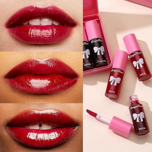 10 Colors Lip Tint, Color Tinted Lip Stain, Moisturizing Lip Balm Liquid Lipstick Makeup Hydrating Long Lasting Lip Gloss Multi-Use Lip Cheek Face Tint