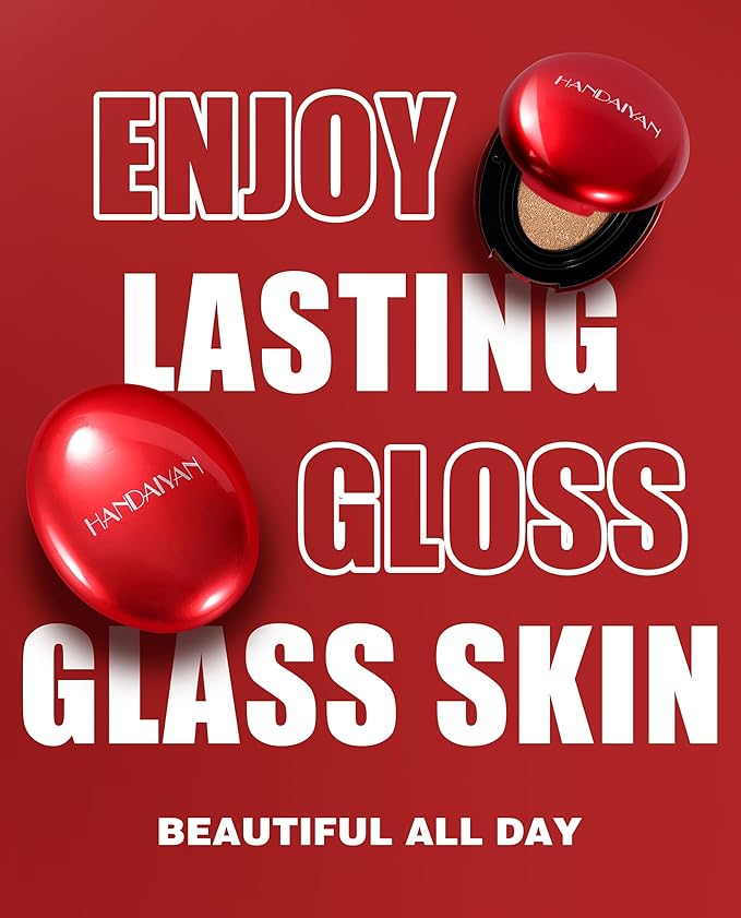 Cushion Foundation, Full Coverage & Weightless, Skin Fit Technology for Natural Radiance, Satin Glow Finish, Hydrating Long-Lasting Cushion, Anti-Caking (02# SHELL BEIGE, 0.21 Fl Oz (Pack of 1))