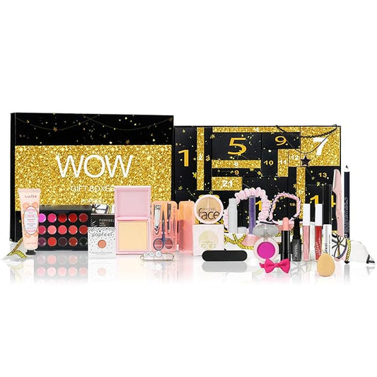All in One Makeup Kit for Women Full Kit Girls Makeup Gift Sets Xmas Essential Bundle Include Eyeshadow Palette Lipstick Blush Concealer Eyeliner Mascara Foundation Brush Eyebrow Pencil