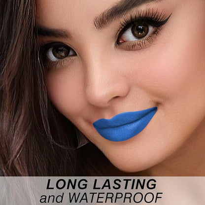 Matte Bullet Long Wear Lipstick - Vegan and Cruelty-Free - Smudge and Waterproof Matte Lipstick with Moisturizing Formula - All Day Comfort - (Sapphire Glow #16)