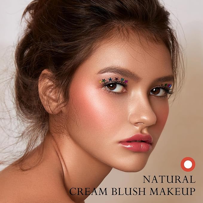 Boobeen Cream Blush Stick for Cheek and Lips, Soft and Blendable Natural Flush, Long-Lasting Dewy Blusher Makeup, Multi-Use Blush, Buildable Glow for Face
