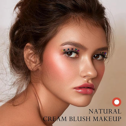 Boobeen Cream Blush Stick for Cheek and Lips, Soft and Blendable Natural Flush, Long-Lasting Dewy Blusher Makeup, Multi-Use Blush, Buildable Glow for Face