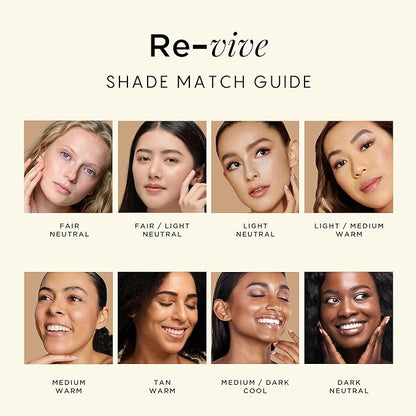 HALEYS Weightless Longwear Concealer (Medium Dark - Cool), Re-vive, Medium to Full Coverage, Gripping Concealer, All-Day Wear, Spot Concealing, Brightens, Streak-free, Light-diffusing, V+CF