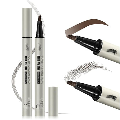 12Pcs Lip Liner Set and 2 Pack Microblading Eyebrow Pencils for Women