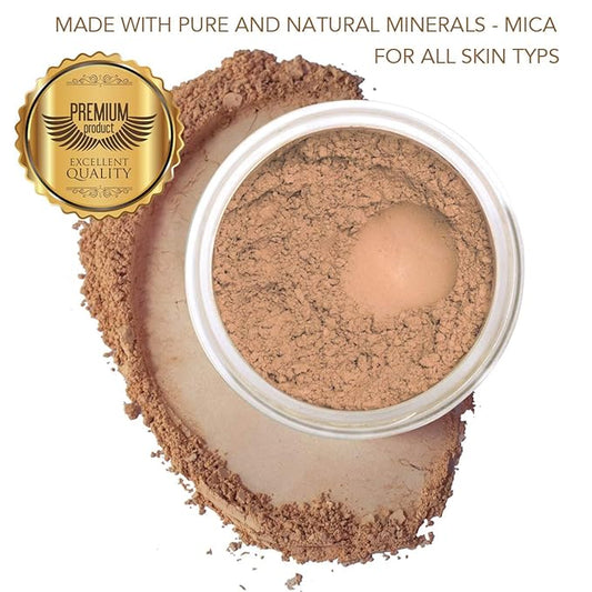 Bellaterra Cosmetics Mineral Powder Foundation | Long-Lasting All-Day Wear | Buildable Sheer to Full Coverage – Matte | Sensitive Skin Approved | Natural SPF 15 (Honey) 9 grams