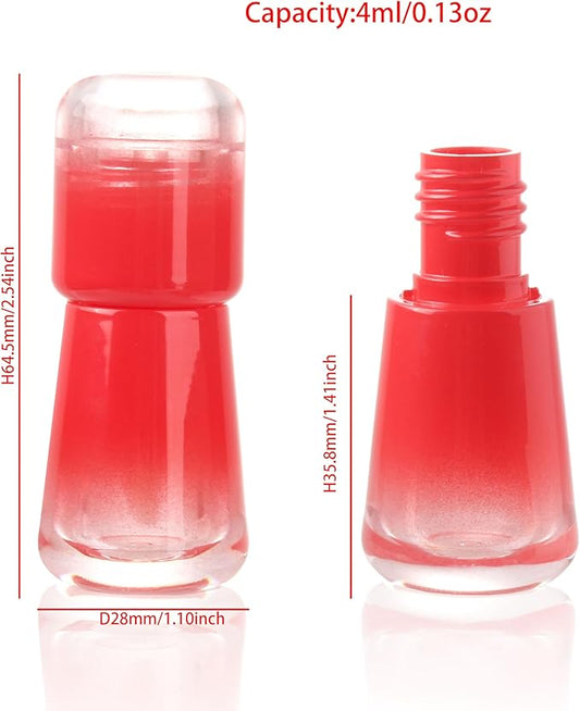 COSIDEA 20pcs Empty Cute Mushroom Shape Red lip gloss tube 4ml 0.13oz with wand Lipgloss tubes containers for lip oil packing