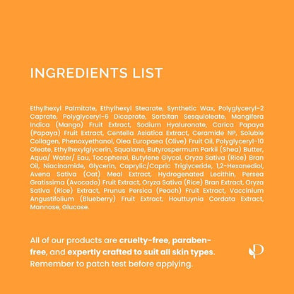 PLANTIFIQUE Korean Cleansing Balm Makeup Remover with Mango & Papaya Extracts, Hyaluronic Acid and Ceramide - Nourishing Melting Cleanser for All Skin Types 1.41 oz / 40 g