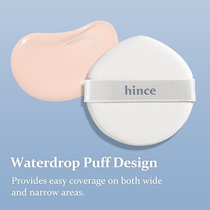 hince Second Skin Mesh Matte Cushion - 12g, Natural Coverage, Semi Matte Finish, Flawless Coverage, 24hr Long Lasting, Korean Cushion Foundation, Blue Cushion (SAND, 23)