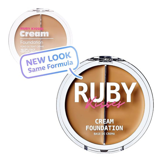 Ruby Kisses 3D Face Creator Cream Foundation & Concealer, 12 Hours Long Lasting, Medium to Full Coverage, Non-Greasy, Ideal for Makeup & Contour Palette (Level 7)