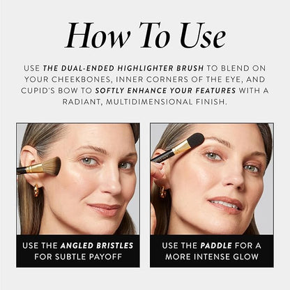 LAURA GELLER NEW YORK Baked Marbleized Highlighter, Prosecco - Radiance Enhancing Makeup - Powder Highlighter Face Makeup