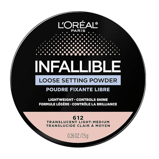 L'Oreal Paris Infallible Tinted Loose Setting Powders, Matte Finish, Lightweight, No White Cast, 2 Shades From Light To Deep, Translucent Medium-deep, 0.28 Oz