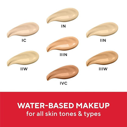 Mirabella Skin Tint Creme Liquid Foundation Makeup, Oil-Free Mineral Foundation for Medium Coverage - w/Hyaluronic Acid, Squalane, & Allantoin for All Skin Types - IIIN Neutral
