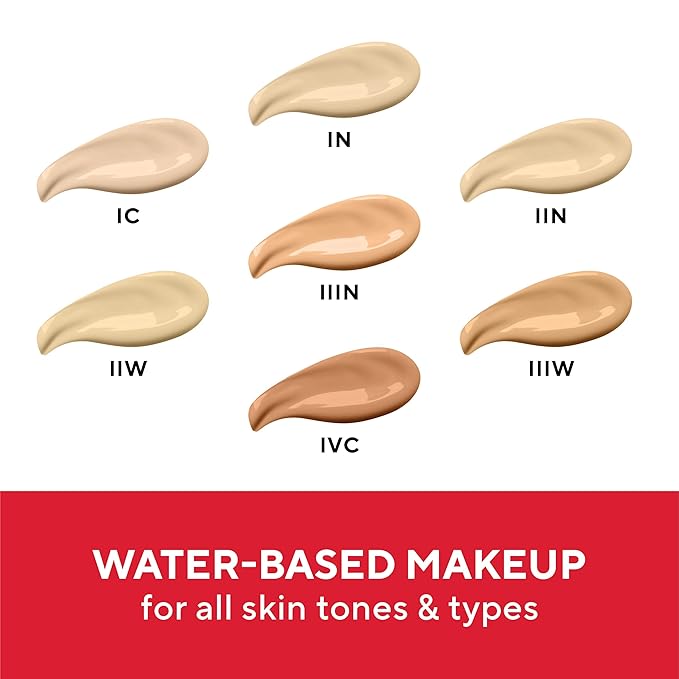 Mirabella Skin Tint Creme Liquid Foundation Makeup, Oil-Free Mineral Foundation for Medium Coverage - w/Hyaluronic Acid, Squalane, & Allantoin for All Skin Types - IIN Neutral