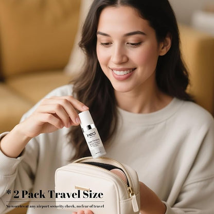 Color Changing Foundation,2 Pack Travel Size, Medium Coverage, Improves Uneven Skin Tone, Lightweight & Lasting,Make up for Flawless Liquid Foundation,Nature Finish for Bright Skin 0.42 oz