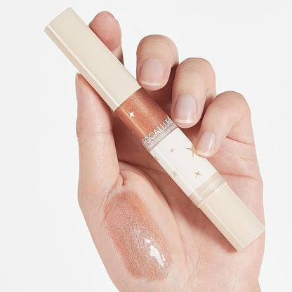 FOCALLURE Glitter Lip Gloss,High Shine Shimmer Lipstick,Long Lasting Plumping Lipgloss,Hydrating,Moisturizing,Non-Sticky and Lightweight Formula for Lip Color,Serein