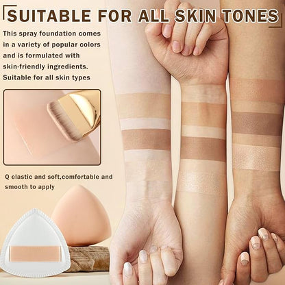 AIUEO Airbrush Foundation Makeup Spray Magic Minerals Airbrush Foundation,Silky Smooth Airbrush Makeup Primer,Long Lasting Makeup-03 Nude