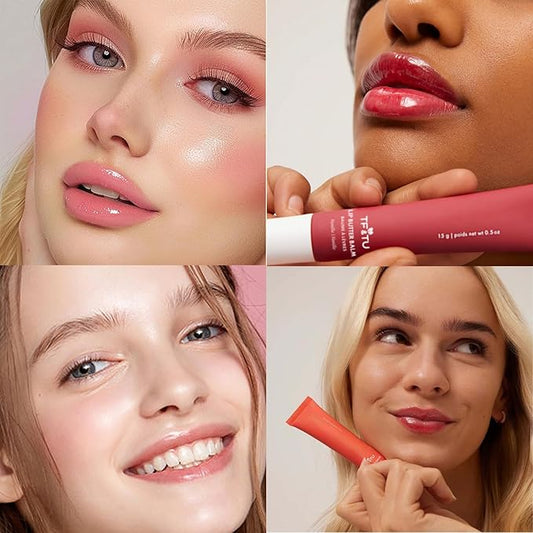 6 Colors Hydrating Lip Gloss Lip Oil, Moisturizing Lip Balm Non-Sticky Tinted Lip Oil, Glossy Lip Gloss, Long Lasting Lipgloss Plumping Jelly Liquid Lipstick