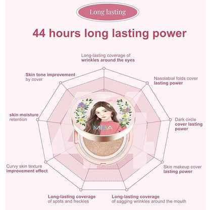 MIBA Ion Calcium Foundation Double Cushion RX 25 g / 0.88 oz Big Cushion SEASON 2 Long Lasting Effect for Dewy Skin. Skin moisturizing. Skin tightening relief. Fine coverage. Smooth adhesion (No 21)