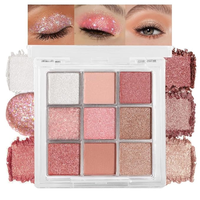 Rose Gold High-Impact Eyeshadow Palette Makeup - Velvet Matte & Luminous Shimmer Fusion - Versatile Shades for Day to Night Looks(05#, 1 Count (Pack of 1))