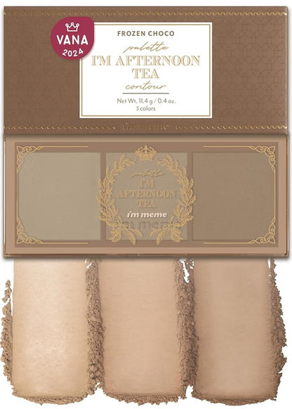 I'm Meme Palette - Afternoon Tea Contour | Frozen Choco, 0.4oz + NOONI Korean Cleansing Oil - Snow Aqua 0 LHA Toning Pore Care Korean Facial Oil Cleanser, 6.76 fl.oz Bundle