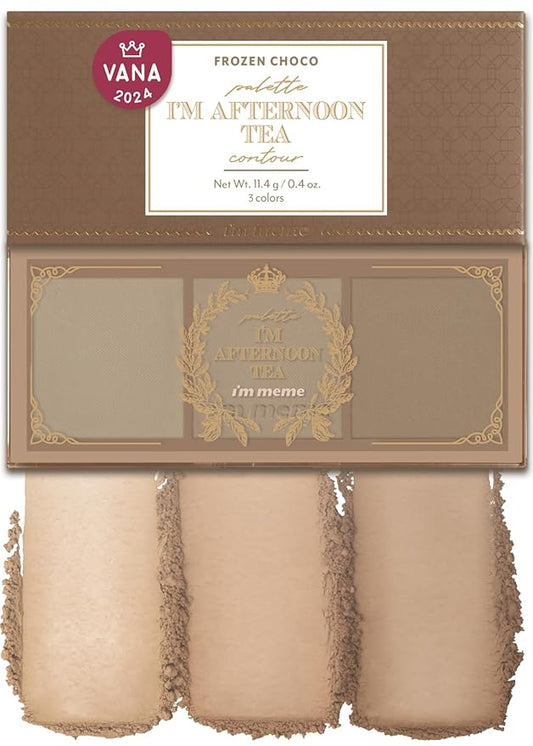 I'm Meme Palette - Afternoon Tea Contour | Frozen Choco, 0.4oz + NOONI Korean Cleansing Oil - Snow Aqua 0 LHA Toning Pore Care Korean Facial Oil Cleanser, 6.76 fl.oz Bundle