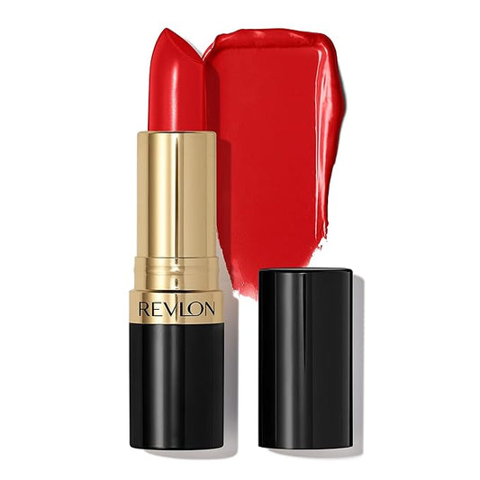 Revlon Super Lustrous Lipstick, Creamy Formula For Soft, Fuller-Looking Lips, Moisturized Feel, 654 Ravish Me Red, 0.15 oz
