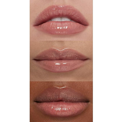 e.l.f. Lip Plumping Gloss, High-Shine Sheer Color, Hydrates & Creates Fuller Lips With Vitamin E, Vegan & Cruelty-Free, Petal Pressed, 0.1 Fl Oz