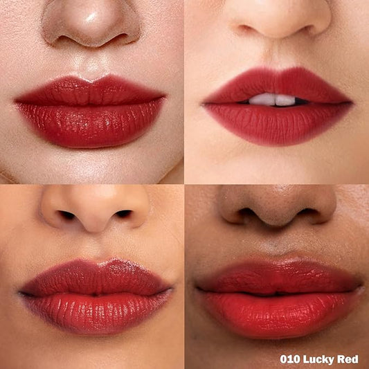 Peel Off Lip Stain - Long Lasting, Transfer Proof and Waterproof Tattoo Lip Tint, Matte Finish Lip Stain Peel Off, Infused with Vitamin E & Algin & Hydroxyacetophenone, #010 Lucky Red