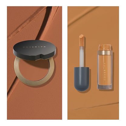 Cover FX Discoloration Kit: Total Coverage Cream Foundation - D2 + Skin Discovered Longwear Concealer, D2 - Full Coverage