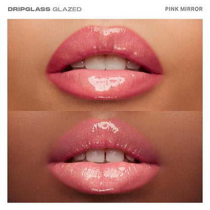 MORPHE Dripglass High Shine Lip Gloss - Glazed, Semi-Sheer & Nourishing Lip Makeup - Buildable Formula Infused with Plant-Derived Squalane & Vitamin E - Pink Mirror (0.13 oz)