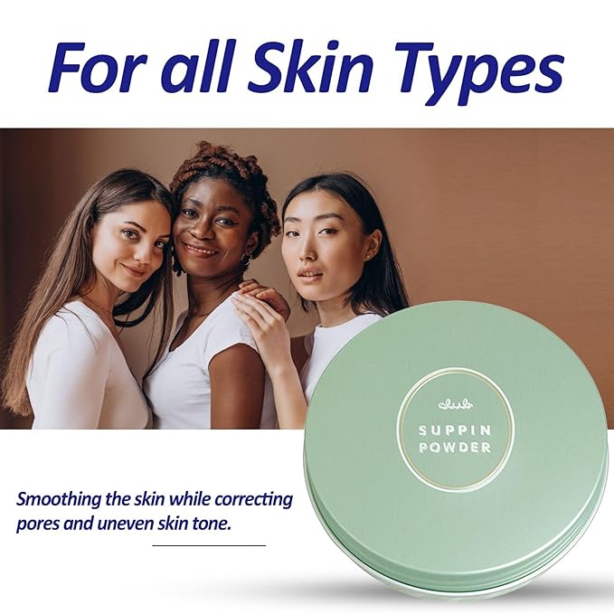 Suppin Setting Powder & Hydrating BB Cream, Pressed Powder with Skin-Smoothing Amino Acid+ Lightweight Makeup Foundation Moisturizer Cream with Botanical Extract Formula, White Floral Bouquet