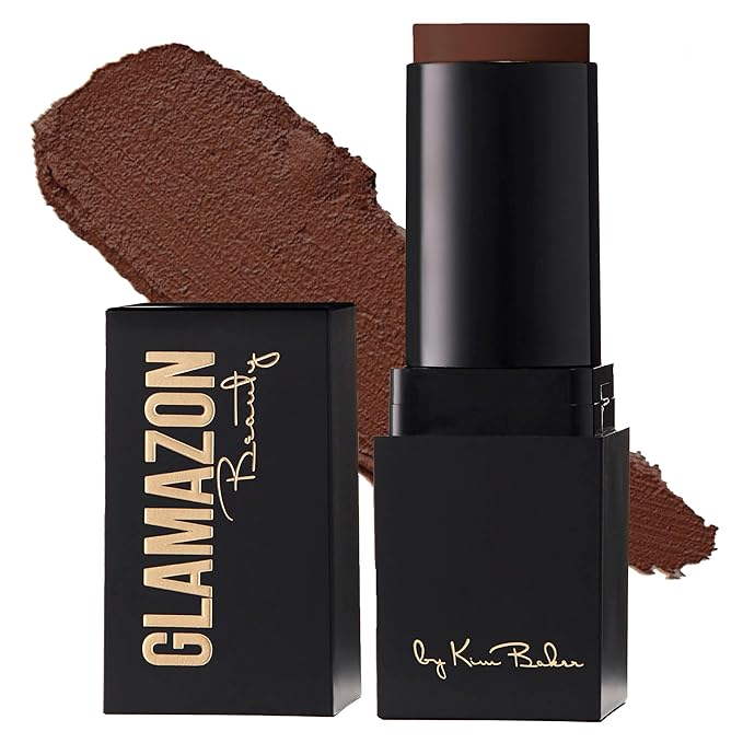 Glamazon Second to None Foundation Stick, Chocolate Expresso, Light-to-Full Coverage, Weightless Makeup With a Glowy Natural Finish