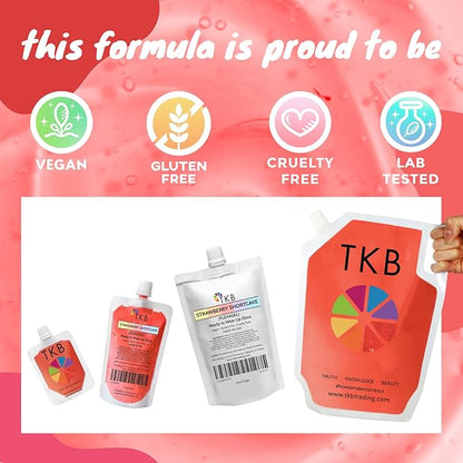 TKB Jelly Gloss (Flexagel)| Lip Gloss Base for DIY Lip Gloss| Ready-to-Wear| Moisturizing, High Shine, Fruity Scent, Vegan, Gluten and Cruelty free| Made in USA (Strawberry Shortcake, 1oz (30gr))