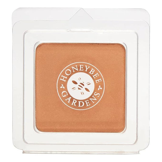 Honeybee Gardens Pressed Mineral Powder Foundation Refill, Sundance, Deep Tan/Mocha, Adjustable Coverage, Natural Finish, With Botanical Extracts And Vitamin E, 7.5g
