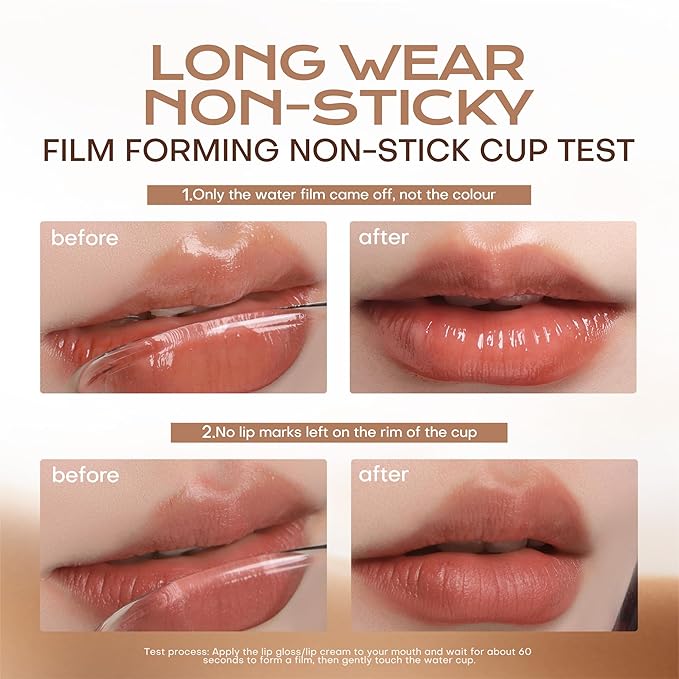 Mistine Cream Lip Gloss Thai latte Long Lasting Lip Gloss Non-sticky Silk Smooth Mist Matte Finish Lip Tint Gloss M01 Toffee Coconut 0.1 fl oz 1 Count