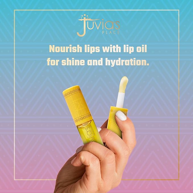 Juvia's Place Magic Lip Oil - Mango - Smooth, Hydrating with Vitamin E for Soft, Glossy, Juicy Lips - Infused with Fruit Extracts - Tinted, Shimmering, Lightweight & Non-sticky Lip Oil for Summer