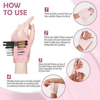 Silicone Hand Makeup Tool for Holding Cosmetic Pen Mixing Palette for Liquid Foundation Powder New Palette for Makeup Lovers and Professionals
