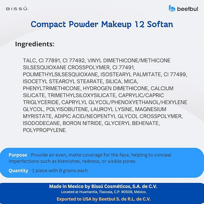 Bissú Compact Powder Makeup - 8g (12 Softan)