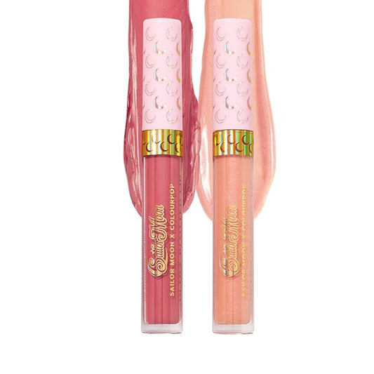 ColourPop x Sailor Moon Ultra Lip Set - High-Shine, Non-Sticky & Hydrating Pink Lip Gloss & Diffused Matte Lipstick Set with a Flexible Paddle Applicator - Daylight (2 Count)