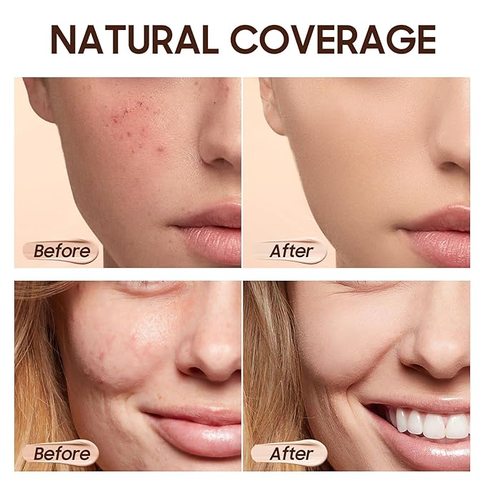 Matte Full Coverage Liquid Foundation - Lightweight & Flawless Oil Control Foundation Makeup, Waterproof and Long-Lasting Skin Foundation Concealer for Dry and Oily Skin, 1 Fl Oz (2 Pack #102 Nude)