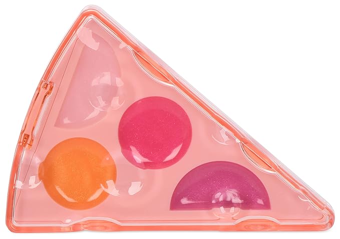 iscream Pizza Slice Shaped Vanilla Scented Solid Lip Gloss Trio
